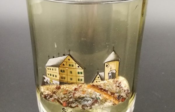 Schneekoppe szklanica pamiątkowa z sentencją