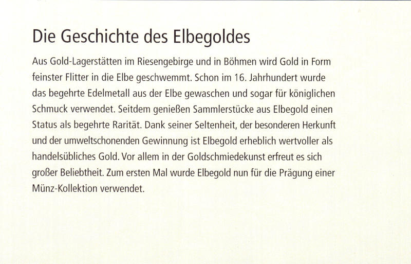 Die Geschichte des Elbegoldes