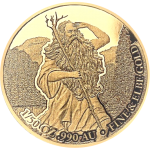 Duch Gór na złotej monecie z Wysp Salomona